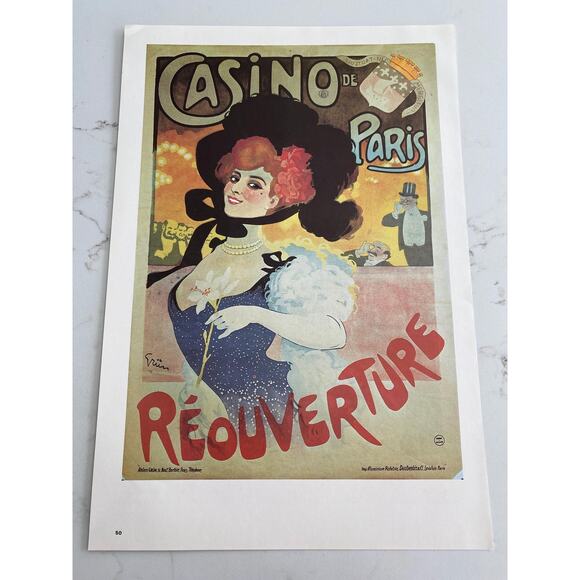 Folies Bergère, Le Jardin, Casino De Paris, Reouverture, Music Hall Posters, - Picture 2 of 4